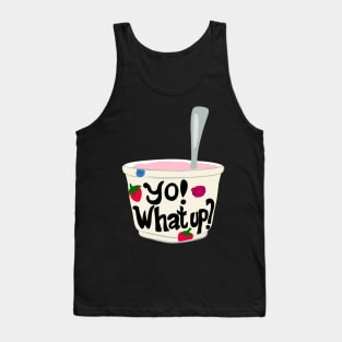 Yo! What Up? Funny Greek Yogurt Graphic Tank Top